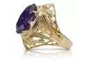 Anneau Alexandrite Or jaune 8 carats Vintage vrc031x-ax Art Deco Style soviétique russe URSS